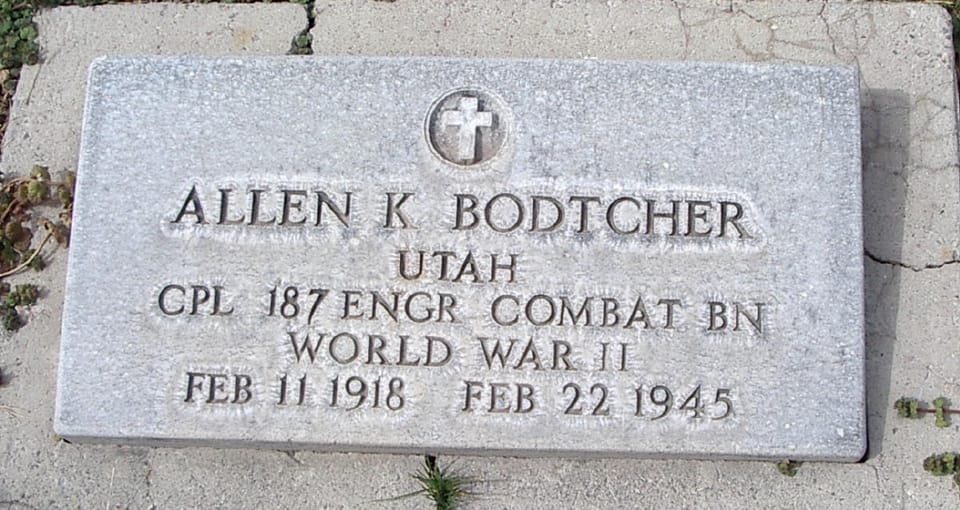 187th Engineer Combat Battalion Allen Keith Bodtcher-Another soldier has moved on